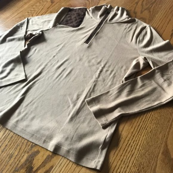 “Chaps” zip neck, mock turtleneck top, L - Picture 2 of 9